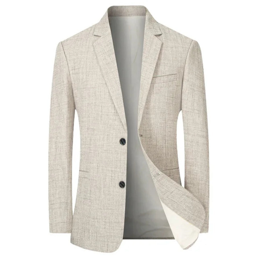 Veste de costume homme en laine, à boutonnage simple, automnale et habillée