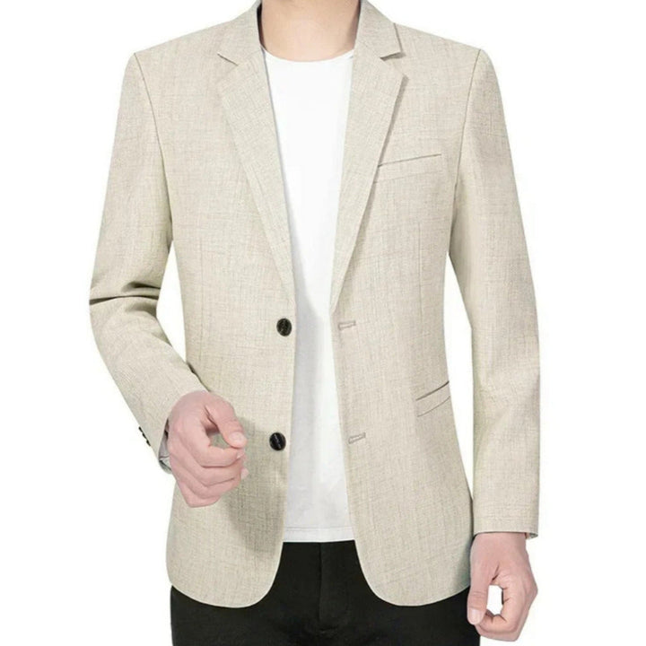 Veste de costume homme en laine, à boutonnage simple, automnale et habillée