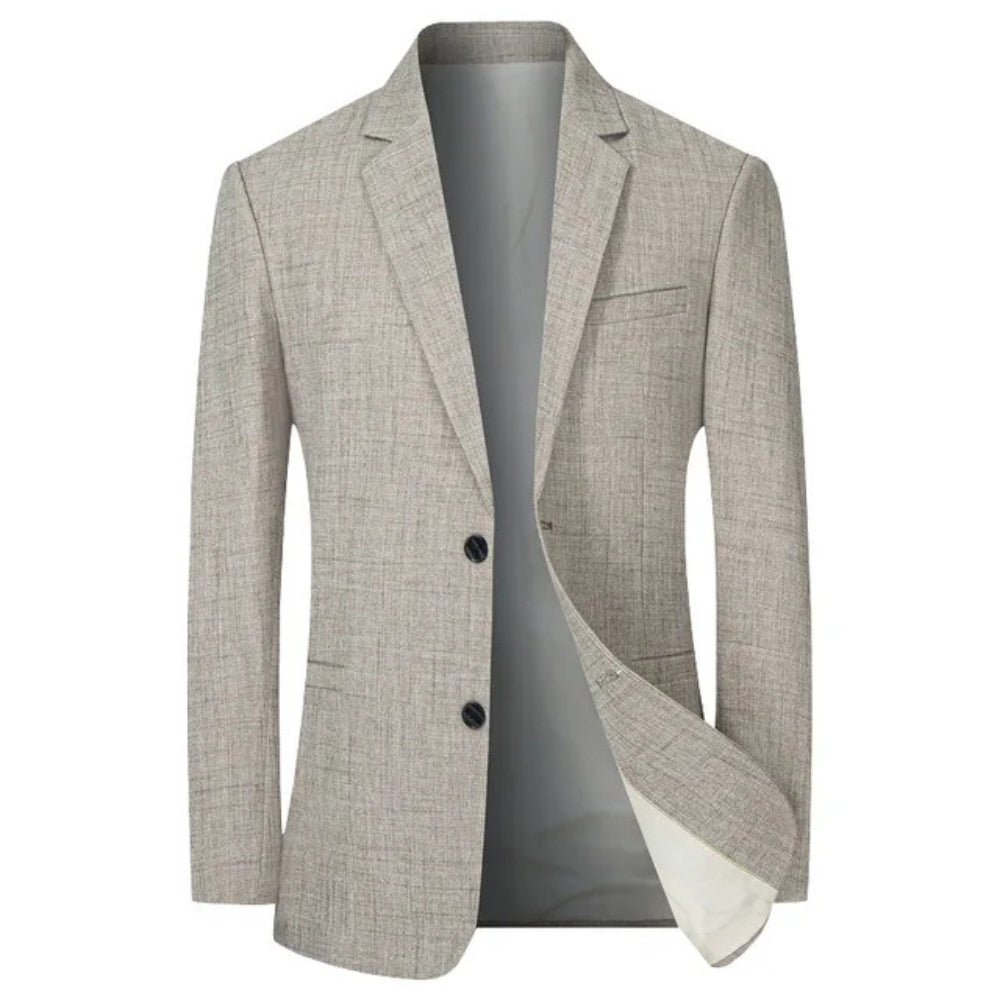 Veste de costume homme en laine, à boutonnage simple, automnale et habillée
