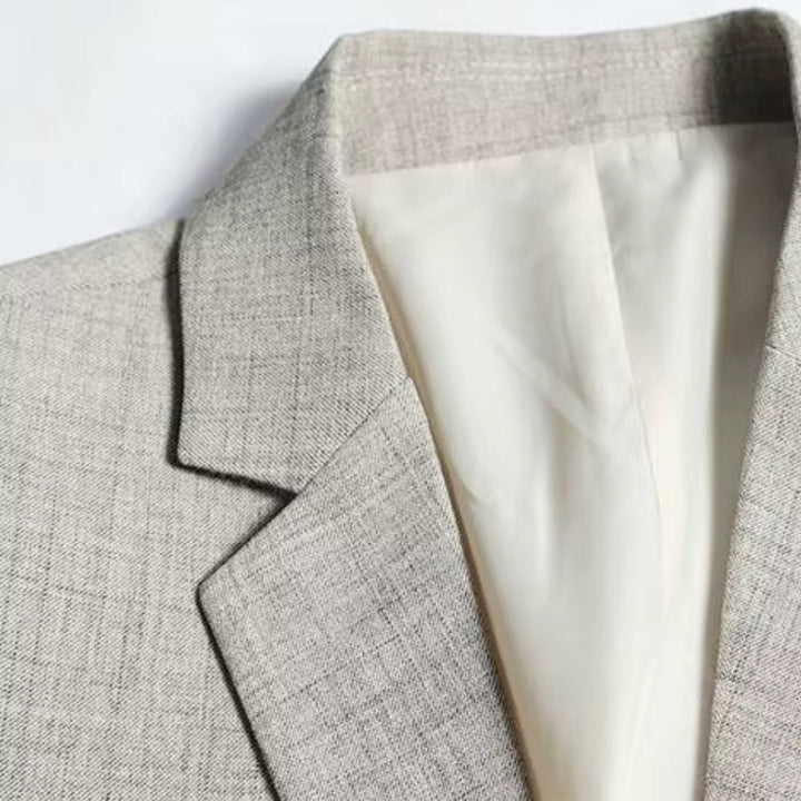 Veste de costume homme en laine, à boutonnage simple, automnale et habillée