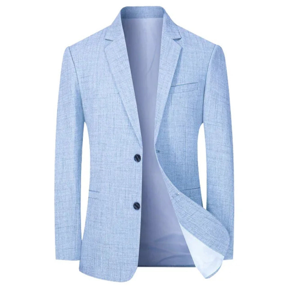 Veste de costume homme en laine, à boutonnage simple, automnale et habillée
