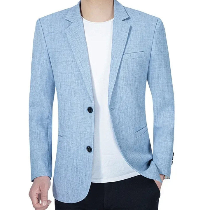 Veste de costume homme en laine, à boutonnage simple, automnale et habillée