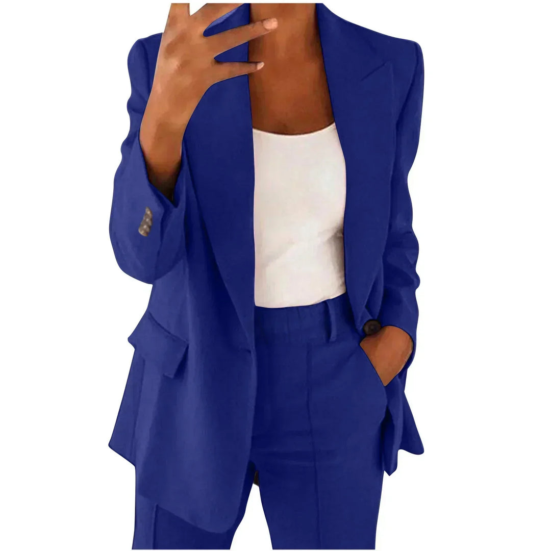 Women's suit set, viscose jacket and trousers, autumn collection