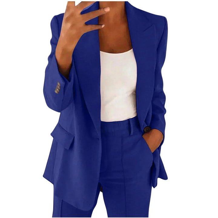 Women's suit set, viscose jacket and trousers, autumn collection
