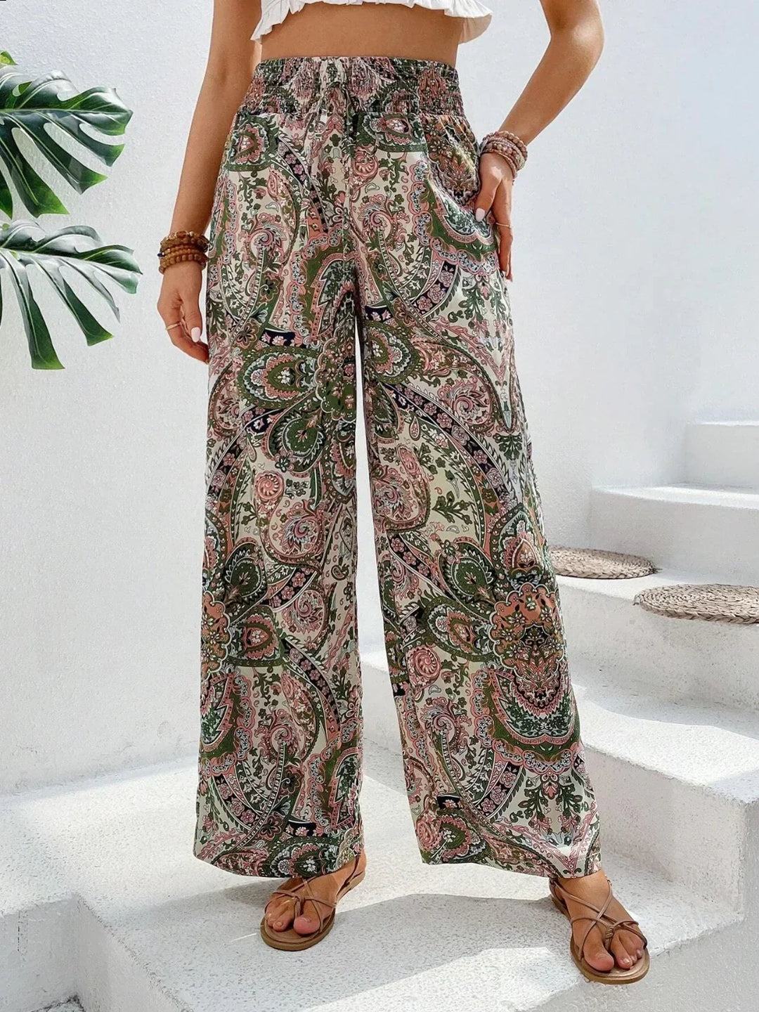 Pantalon Imprimé Fluide Bohème pour Style et Confort