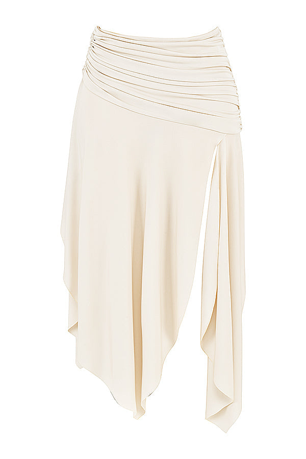 Korsett élégant en Broderie Anglais avec une jupe maxi fluide pour un look stylé.