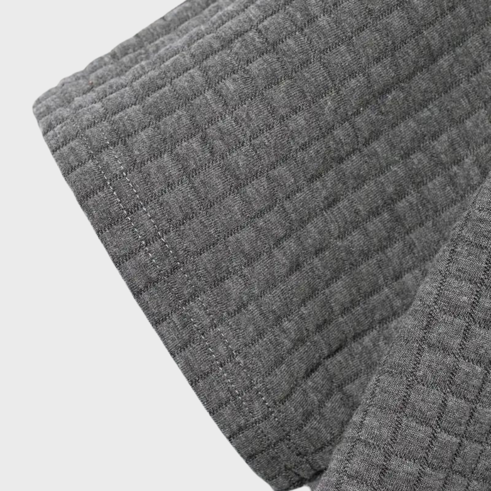 Liam | Polo élégant à texture gaufrée avec détails contrastés frappants