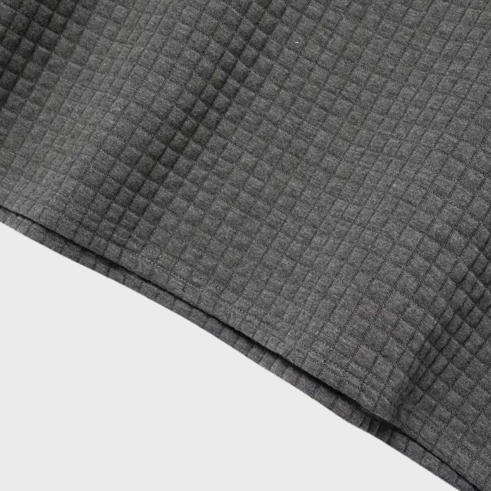 Liam | Polo élégant à texture gaufrée avec détails contrastés frappants