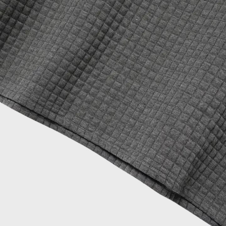 Liam | Polo élégant à texture gaufrée avec détails contrastés frappants