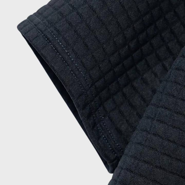 Liam | Polo élégant à texture gaufrée avec détails contrastés frappants