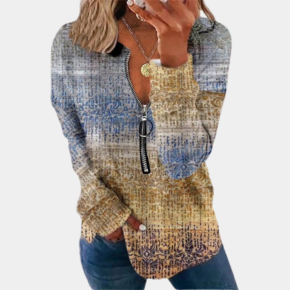 Pull pour femme à l'imprimé vintage pour un look intemporel