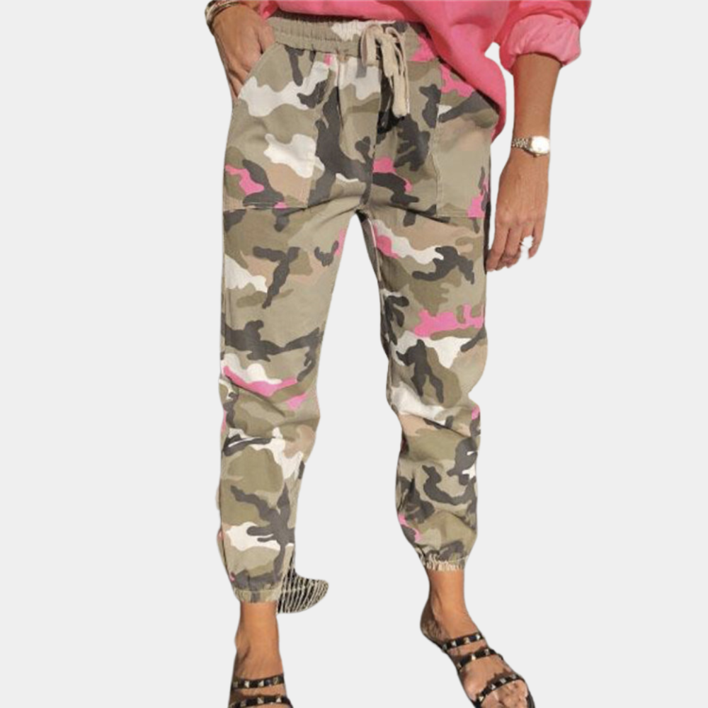Myrsini - Elegant and comfortable camouflage pants for women for a trendy look