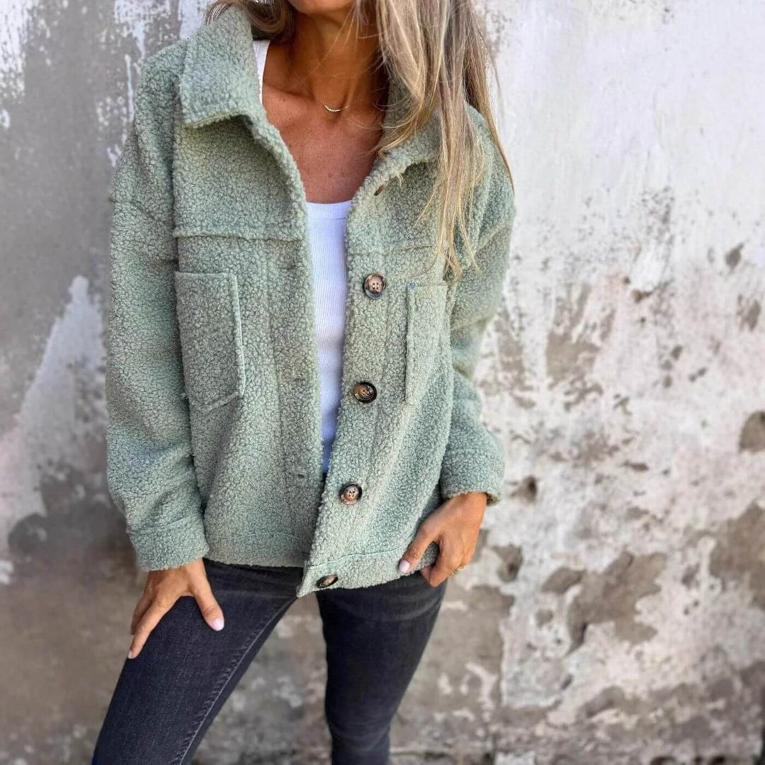 Veste en coton pour femme pour l'automne, veste de tous les jours confortable pour les jours plus frais
