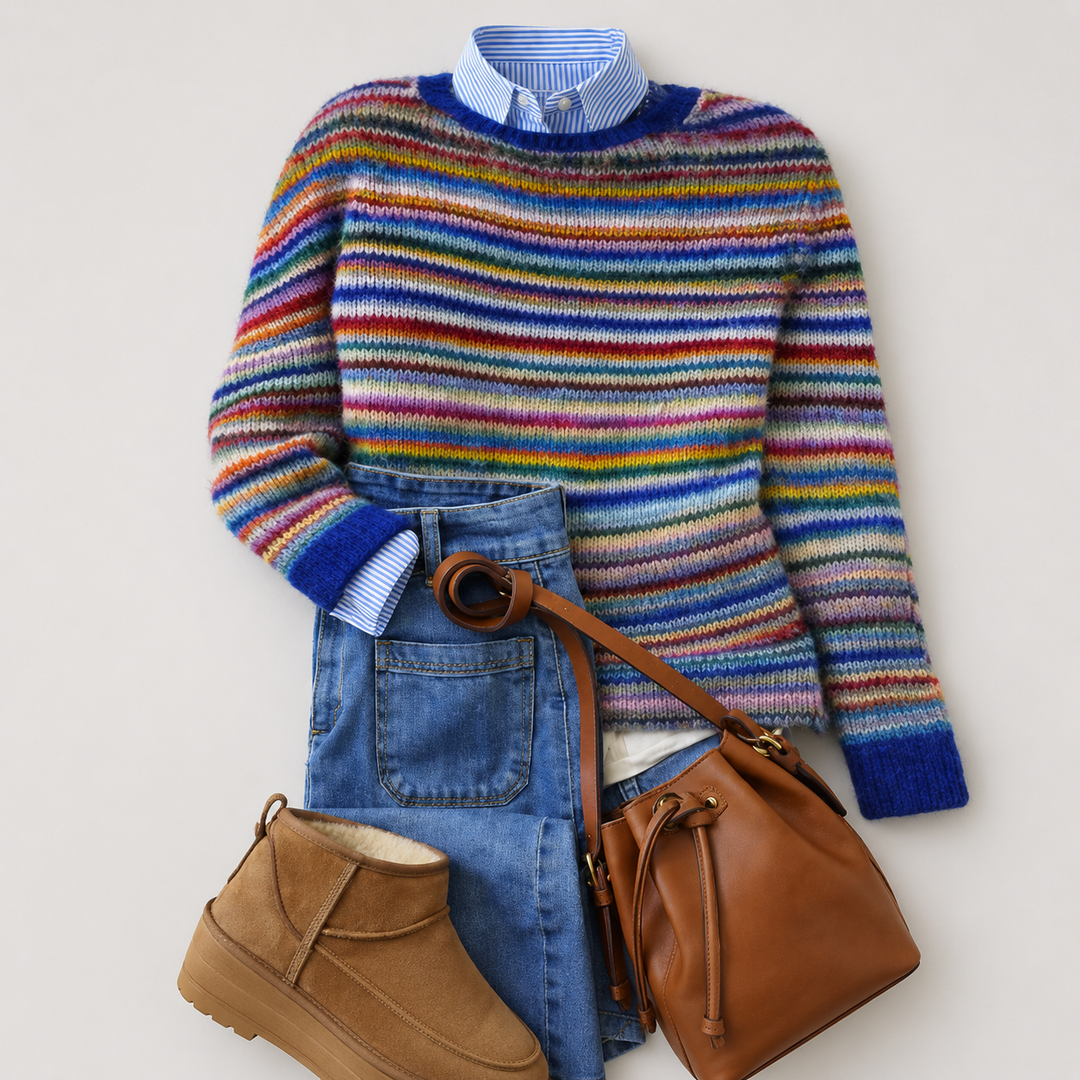 Women’s Nordic knit sweater for autumn, warm fit for everyday outfits