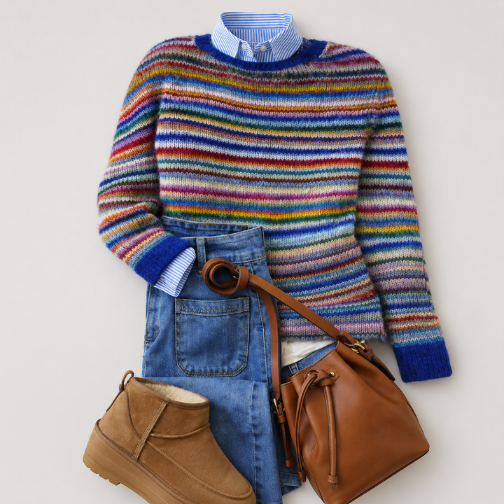 Women’s Nordic knit sweater for autumn, warm fit for everyday outfits