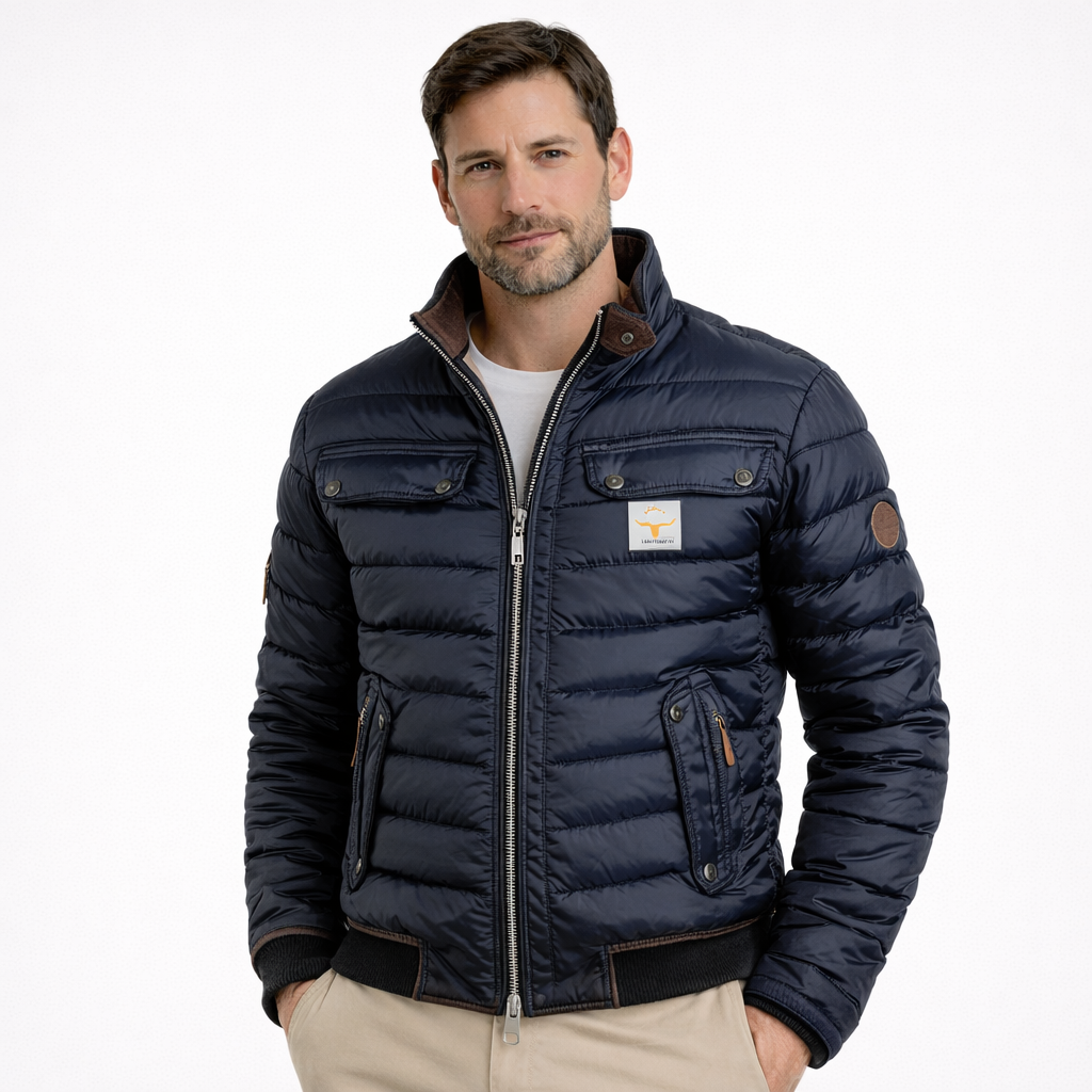 Veste matelassée homme légère de mi-saison pour l’automne, en matière synthétique