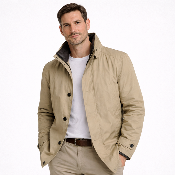 Veste de pluie homme mi-saison imperméable en matière synthétique pour l’automne