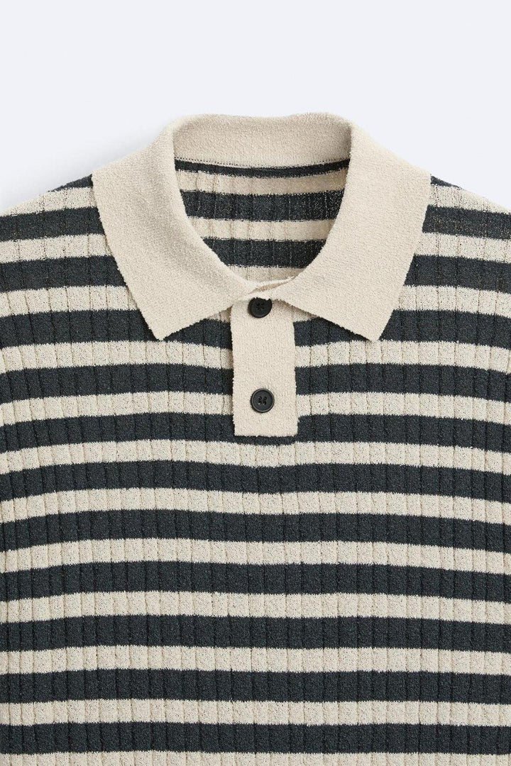 Polo Tricot Rayée Élégante Classics pour un Style Intemporel