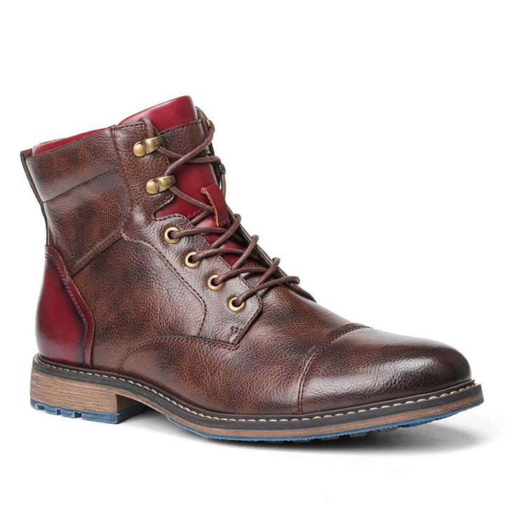 Chaussures montantes élégantes pour homme en cuir, à lacets, pour l’automne