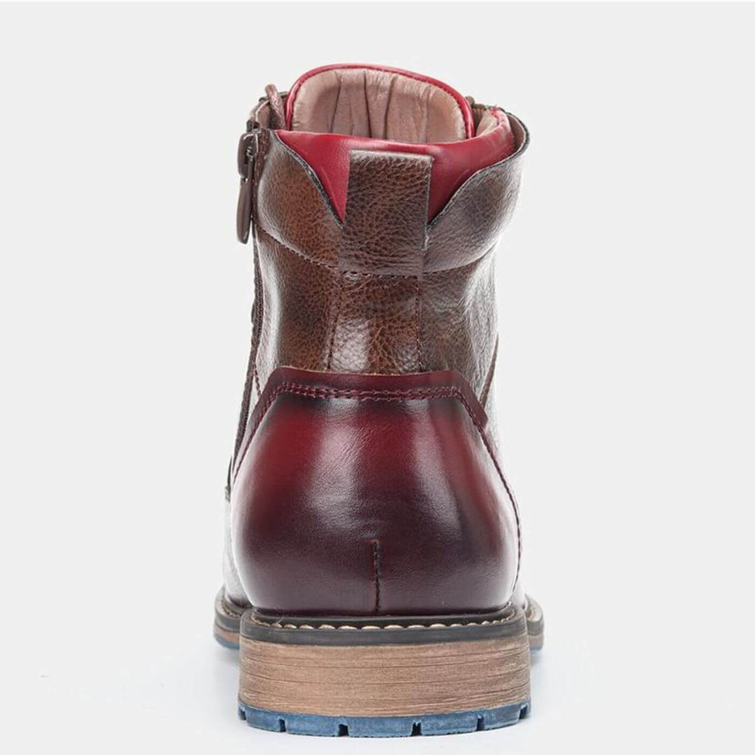Chaussures montantes élégantes pour homme en cuir, à lacets, pour l’automne