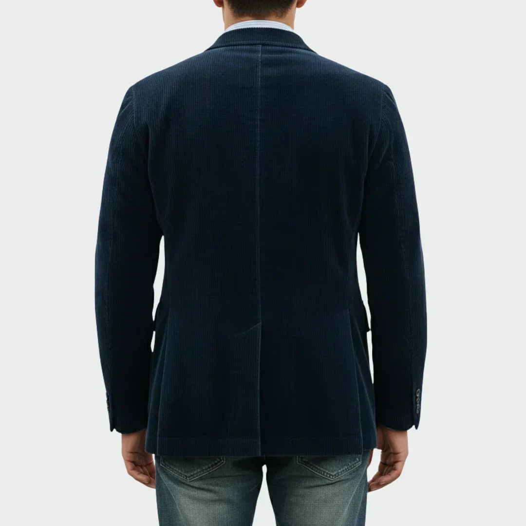 Veste homme en velours côtelé de coton, style automnal et élégance décontractée