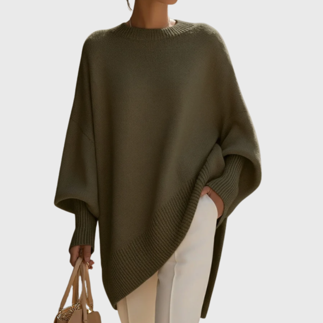 Elegant women's knit sweater for autumn, classic fit for cooler days