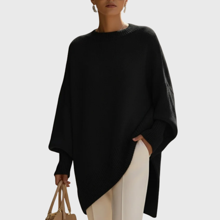 Elegant women's knit sweater for autumn, classic fit for cooler days