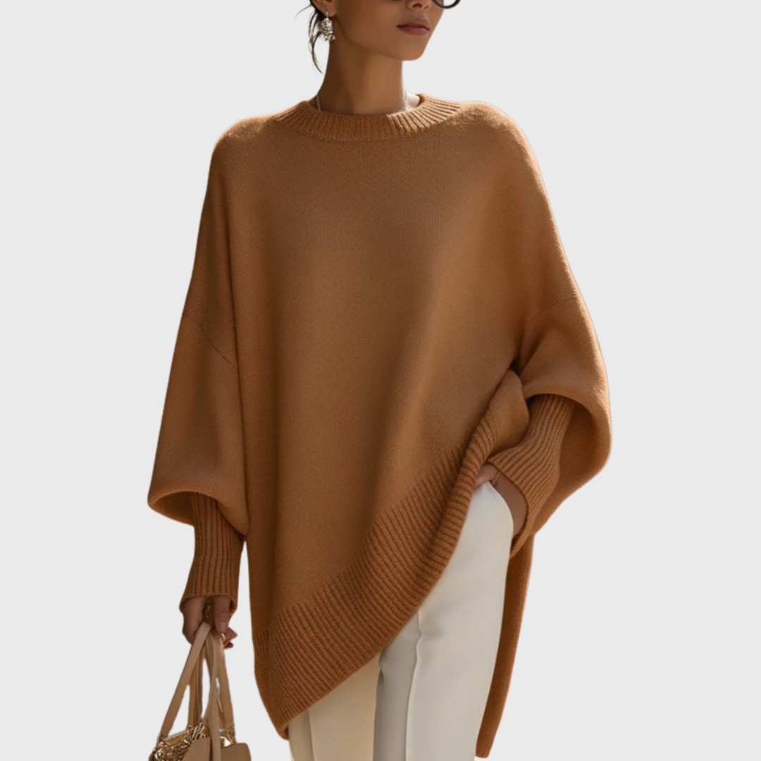 Elegant women's knit sweater for autumn, classic fit for cooler days