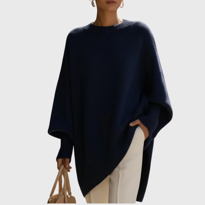 Elegant women's knit sweater for autumn, classic fit for cooler days