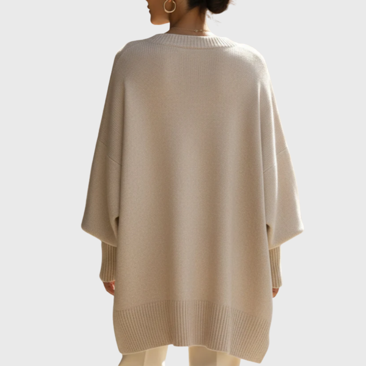 Elegant women's knit sweater for autumn, classic fit for cooler days