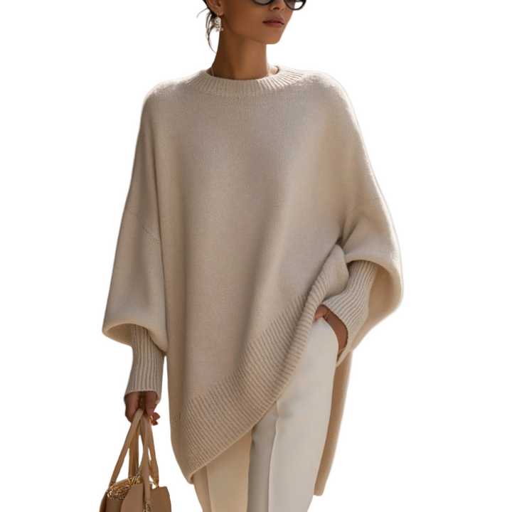 Elegant women's knit sweater for autumn, classic fit for cooler days