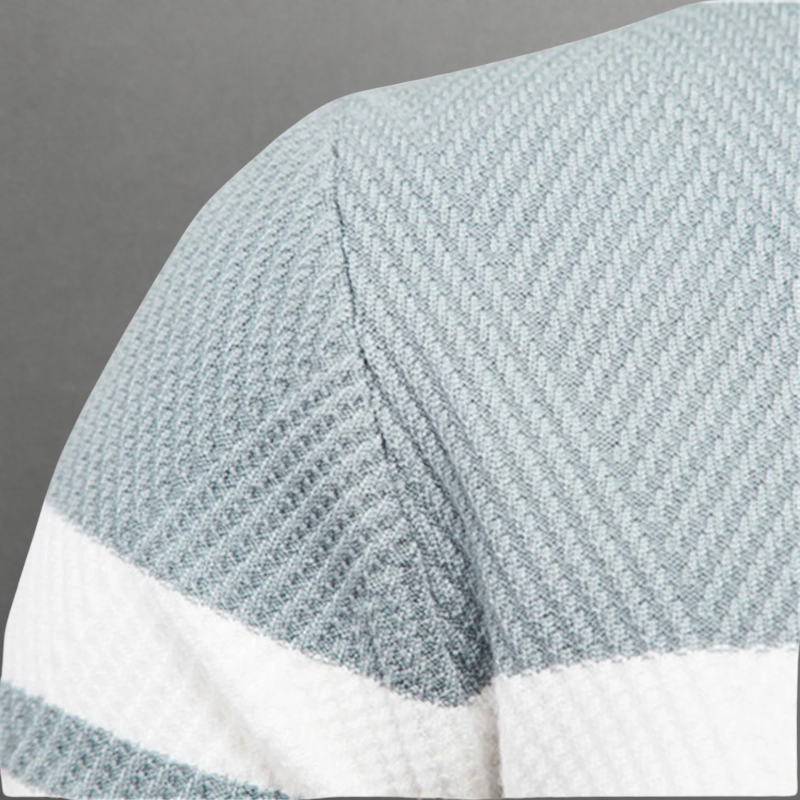 Pull homme rayé en coton à col rond pour l’automne