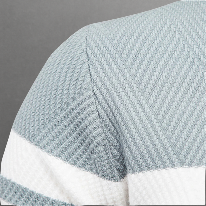 Pull homme rayé en coton à col rond pour l’automne