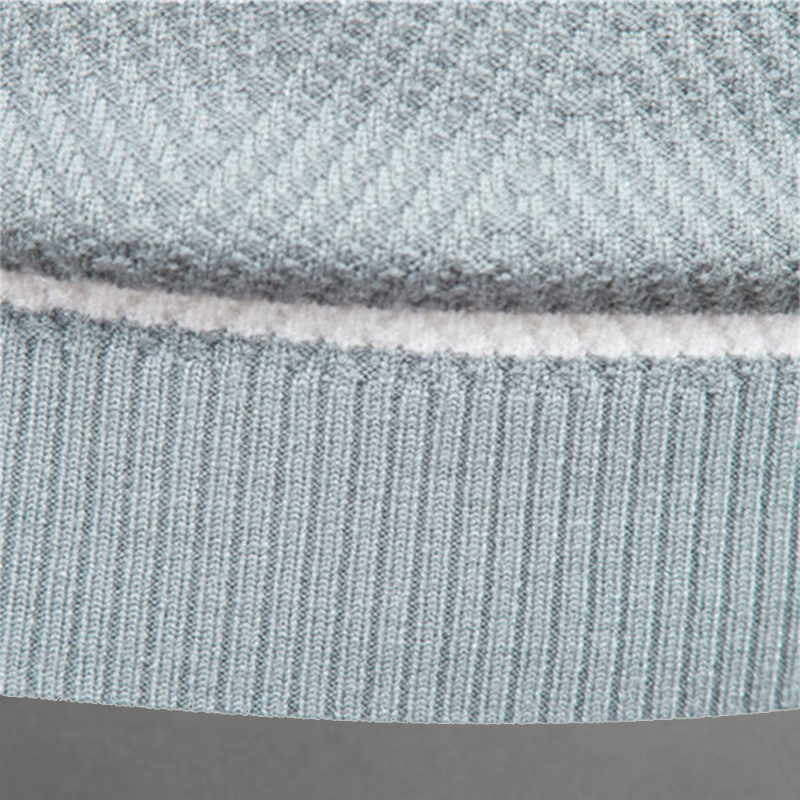 Pull homme rayé en coton à col rond pour l’automne