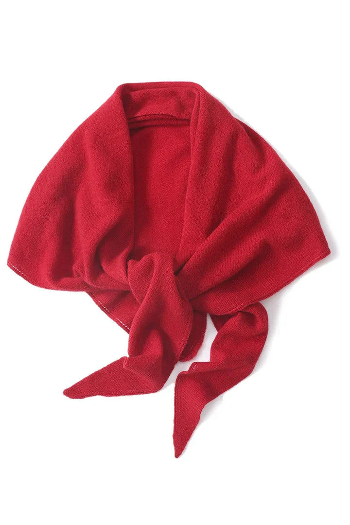 Large women’s 100% wool triangular scarf for autumn and winter
