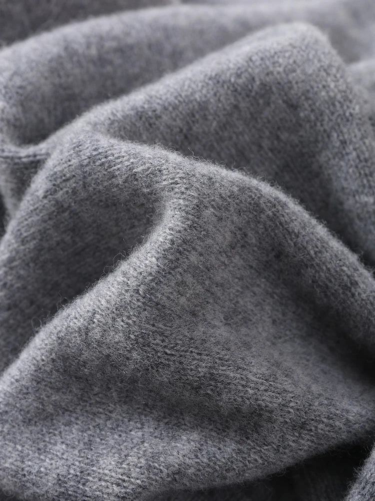 Large women’s 100% wool triangular scarf for autumn and winter