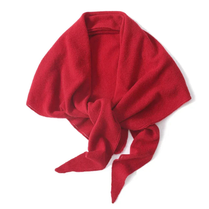 Large women’s 100% wool triangular scarf for autumn and winter
