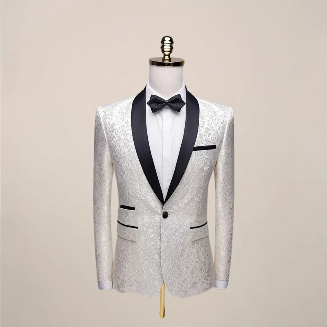 Veste de smoking homme brodée en laine pour l’automne et les cérémonies