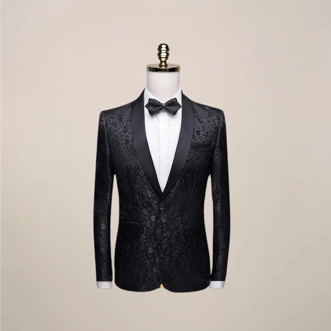 Veste de smoking homme brodée en laine pour l’automne et les cérémonies