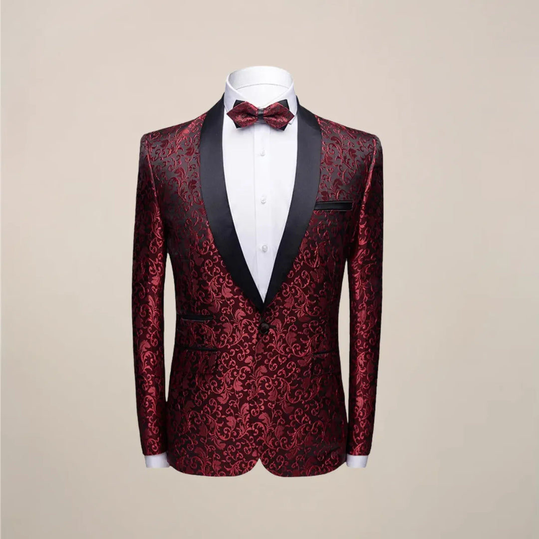 Veste de smoking homme brodée en laine pour l’automne et les cérémonies