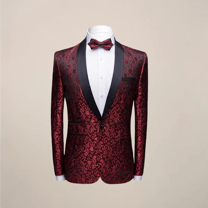 Veste de smoking homme brodée en laine pour l’automne et les cérémonies