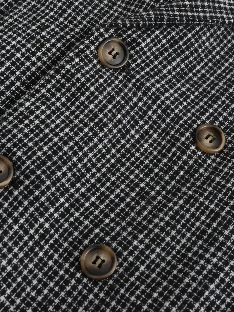 Veste blazer homme à carreaux croisée | Coupe ajustée slim fit et silhouette moderne