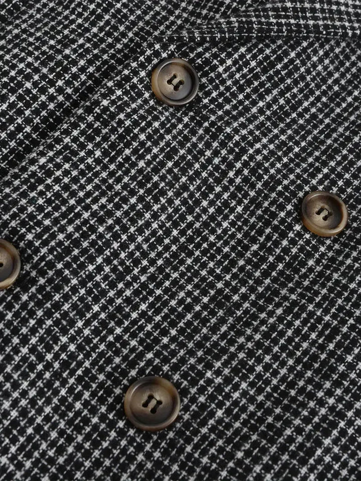 Veste blazer homme à carreaux croisée | Coupe ajustée slim fit et silhouette moderne