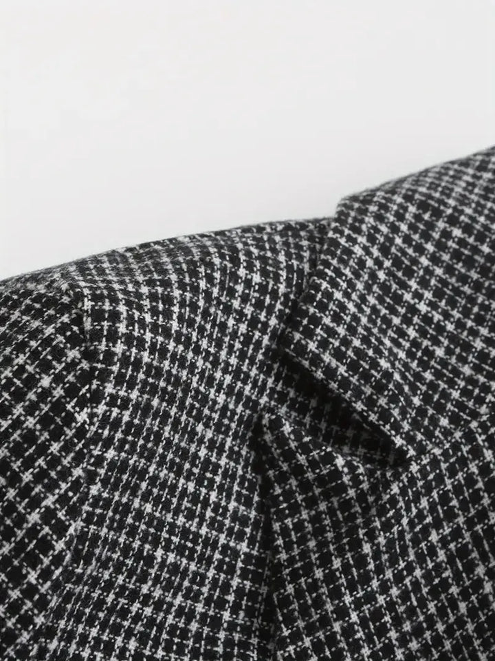 Veste blazer homme à carreaux croisée | Coupe ajustée slim fit et silhouette moderne
