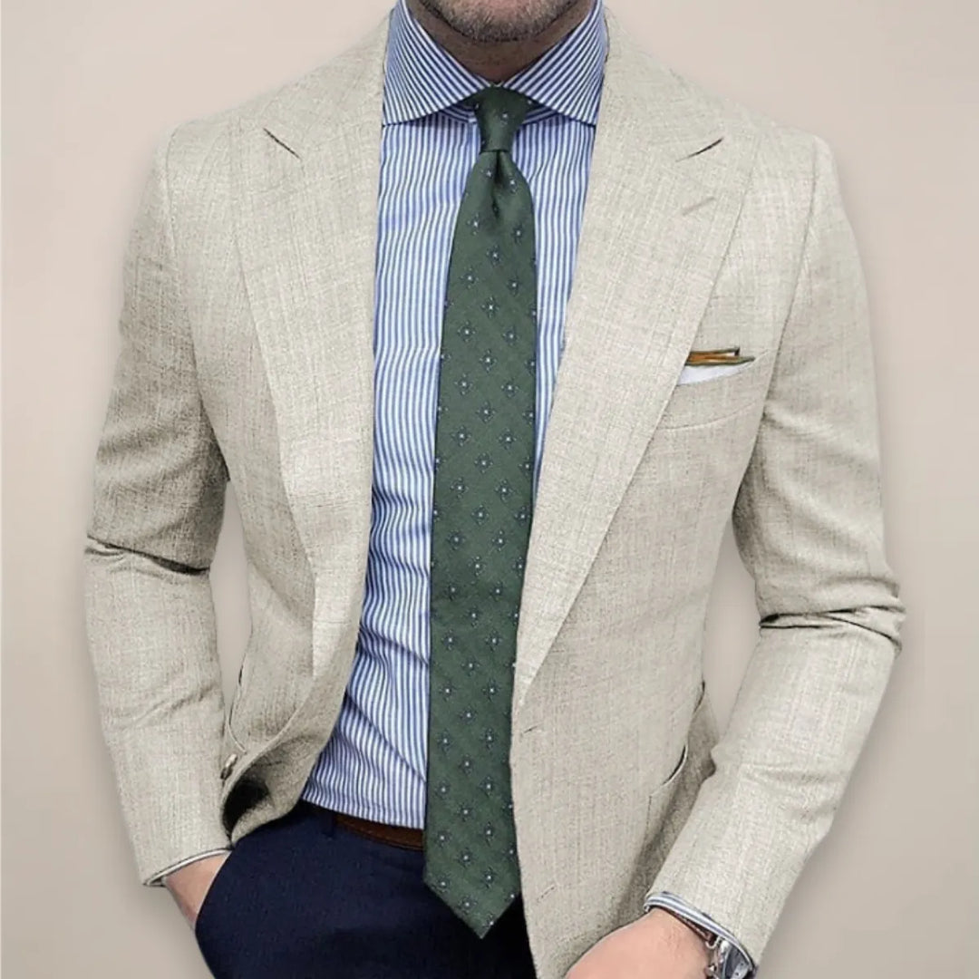 Veste blazer homme cintrée en laine, élégante et habillée, pour l’automne