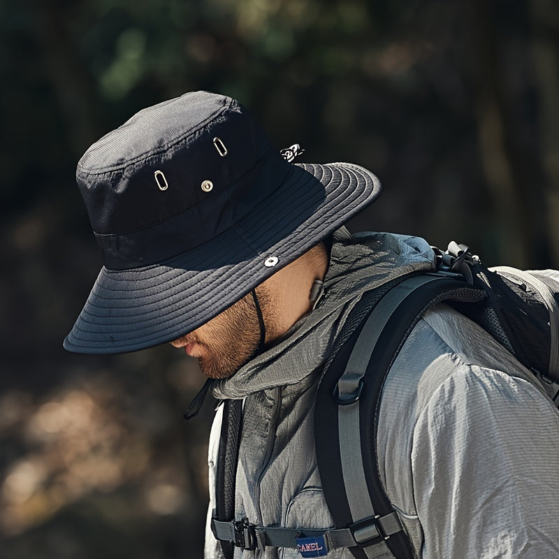Chapeau de soleil SunDrift avec protection UV, idéal pour la randonnée, les voyages et le plaisir à la plage.