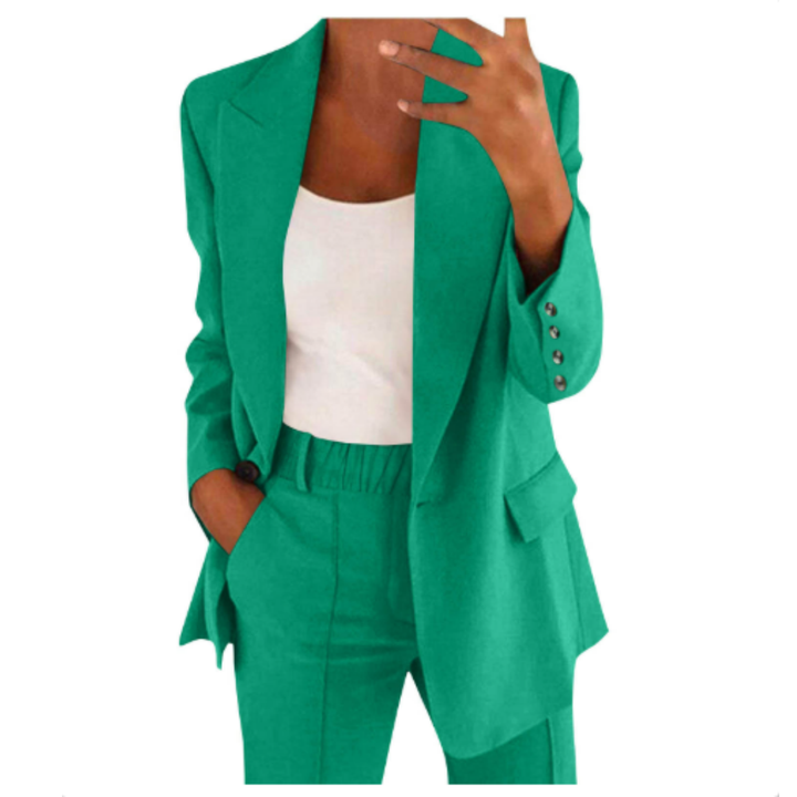Women's suit set, viscose jacket and trousers, autumn collection