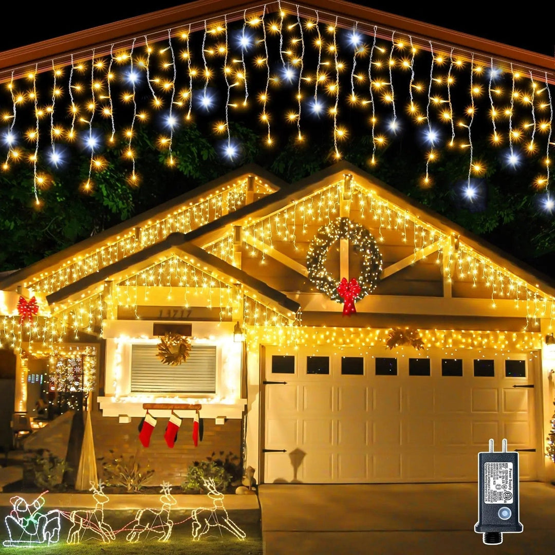 Waterproof flashing LED curtain lights for outdoor and indoor Christmas decoration