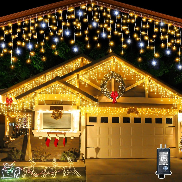Waterproof flashing LED curtain lights for outdoor and indoor Christmas decoration