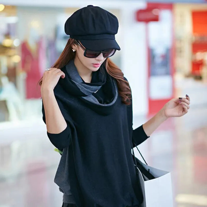 Women’s vintage-style cotton newsboy cap for late summer and autumn